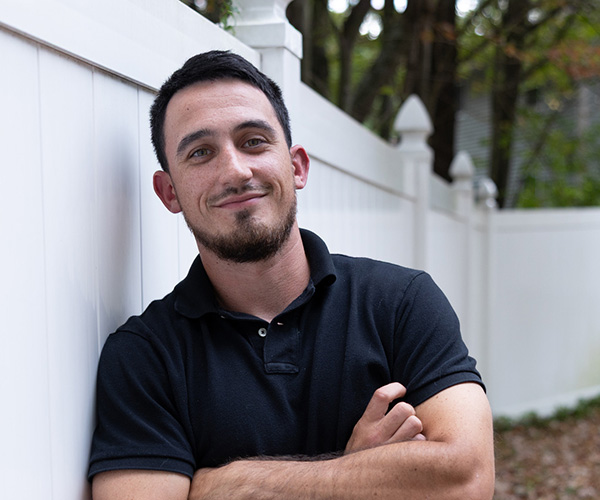 Graduate Student looking at the camera