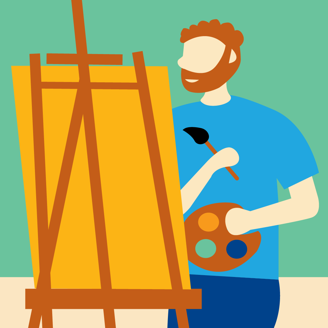 icon of person taking a class